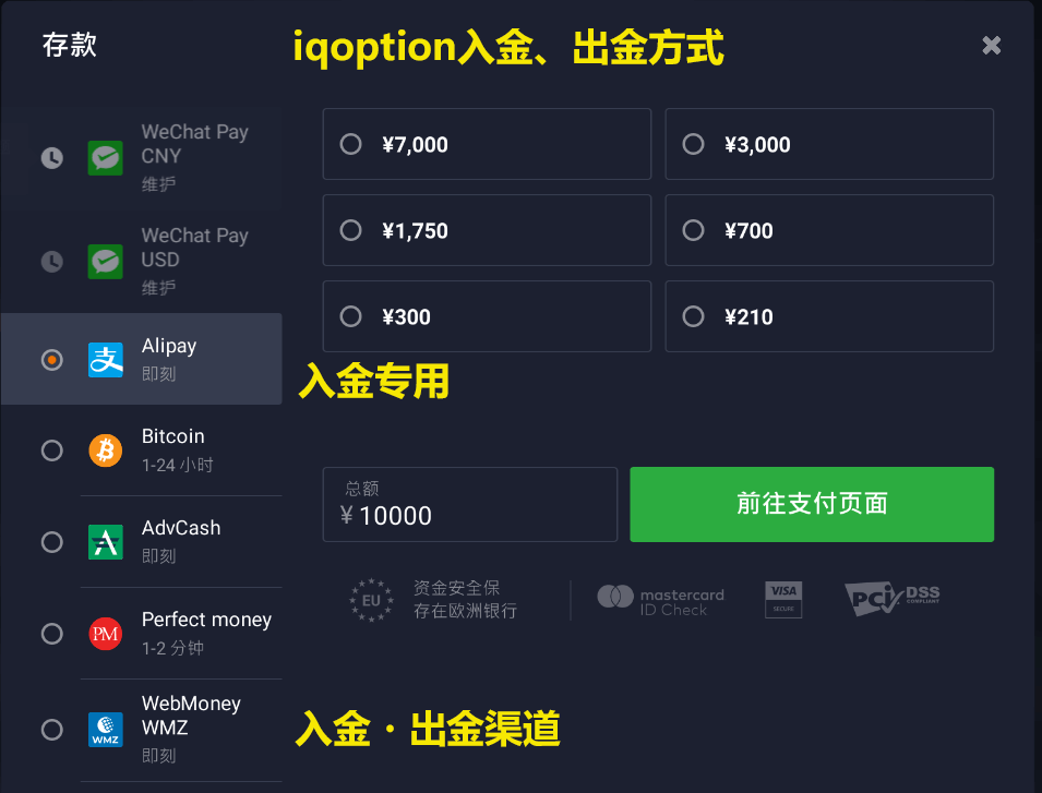 支付宝入金的二元期权平台iqoption